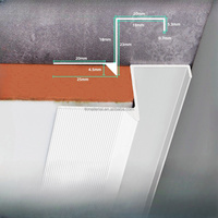 Bande de finition de plafond en alliage d'aluminium de conception moderne en forme de Z avec fermeture en cloison sèche pour la décoration intérieure des hôpitaux