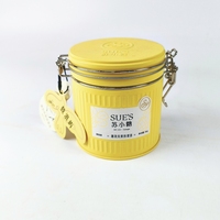 Boîte de rangement en fer pour grains de café et biscuits, colorée, en fil d'acier de couleur macaron, de qualité alimentaire