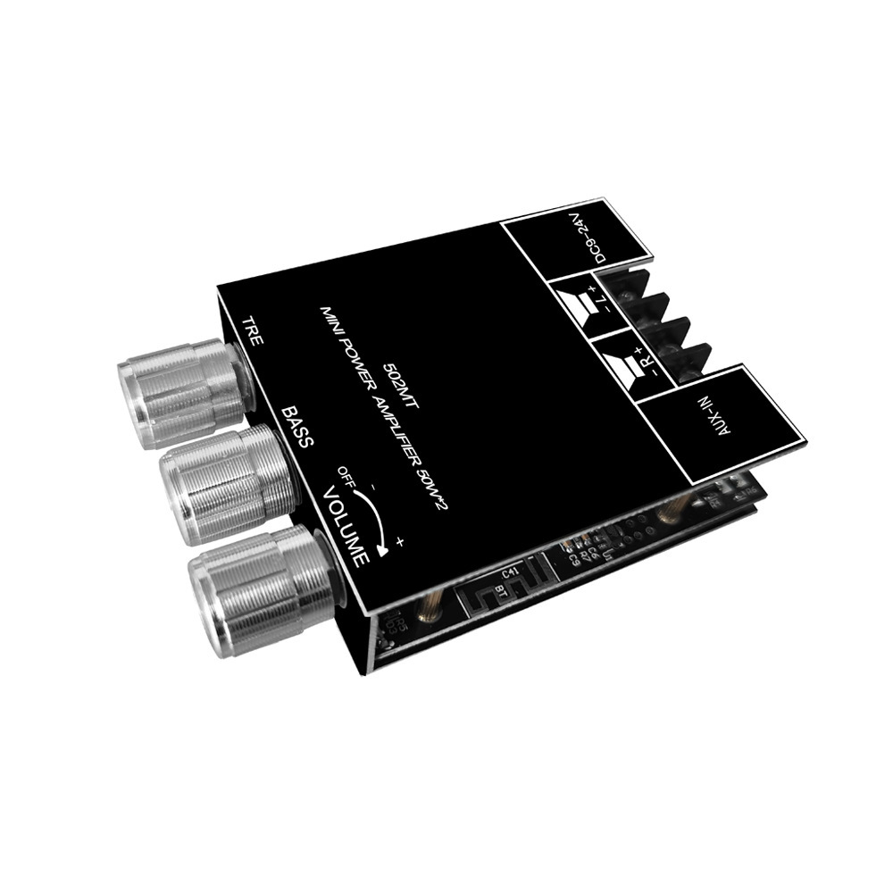ZK-502MT 2,0 BT стерео аудио цифровой Hi-Fi модуль усилителя мощности 50 Вт * 2