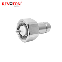 Material de latón conector rf niquelado LC macho abrazadera de enchufe para cable coaxial 1/2 Cable alimentador