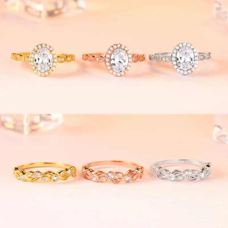 แหวนแต่งงานชุบทอง18K,ชุดแหวนแต่งงานชุบทอง,แหวนทองคำขาว18K เครื่องประดับผู้หญิงแต่งงาน
