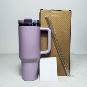 Gobelet isotherme en acier inoxydable 40oz avec logo personnalisé, vente en gros d'usine, tasse de voyage sous vide pour voiture avec paille - Product Image 5