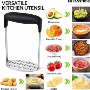 Prensa Manual Plegable de Acero Inoxidable con Logotipo Personalizado para Alimentos de Bebé, Herramienta para Hoteles, Prensa de Metal para Puré de Patata y Aguacate - Product Image 5