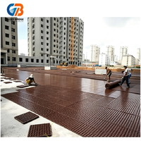 Grille de drainage alvéolée en HDPE moderne et imperméable pour la végétalisation des pentes, marron, longueur personnalisable pour jardins, écoles et murs de soutènement
