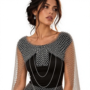 Silver Plated Metal <b>Chainmail</b> Dress Irregular Shape Fashion Armor Set Welded Craft - Product Image 3