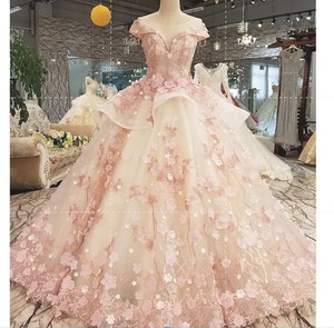 S0396N <span class=keywords><strong>Falda</strong></span> hinchada estilo bosque floral y decoración de encaje para el vestido de fiesta de boda de la reunión anual de la <span class=keywords><strong>novia</strong></span> - Product Image 6