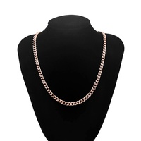 Collar de Cadena Cubana Estilo Punk, Geométrico, de Cobre Puro, para Hombre, Moderno, para Fiestas, Uso Diario, Regalo