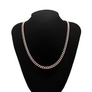 Collier chaîne cubaine en cuivre pur à 99,9 %, géométrique, tendance, inspiré du hip-hop, pour homme, idéal pour les fêtes et le quotidien, cadeau - Product Image 1