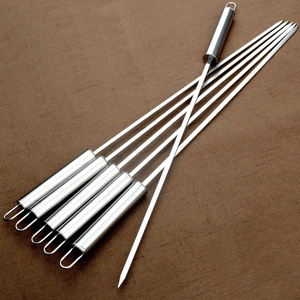 <span class=keywords><strong>Brochetas</strong></span> <span class=keywords><strong>para</strong></span> asar Kebab <span class=keywords><strong>para</strong></span> barbacoa de 45,5 cm, 6 uds., <span class=keywords><strong>brochetas</strong></span> planas de acero inoxidable <span class=keywords><strong>para</strong></span> <span class=keywords><strong>carne</strong></span> - Product Image 2