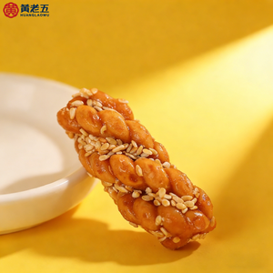Huanglaowu Snacks de grano envasados, de masa retorcida saborizada con sésamo, fritos, para pedidos al por mayor - Product Image 4