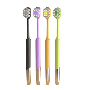 <b>Toothbrush</b> Manual Soft Bristles Adult Thin <b>Head</b> Individually Packaged Electroplated - Product Image 3