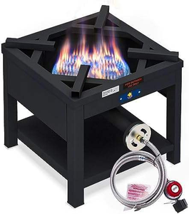 Brûleur portable en fonte haute pression pour extérieur, brûleur au propane de 45 pouces, gril carré robuste avec protection anti-extinction de flamme pour l'extérieur - Product Image 3