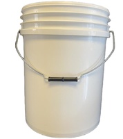 Vente en gros d'usine, baril en plastique de qualité alimentaire de 1L, 2L, 5L, 10L, 20L, 25L, 5 gallons, baril en plastique robuste pour peinture à l'huile, seau en plastique avec couvercle et poignée