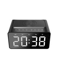 BT508 Draagbare Mini Wekker met BT5.3 Speaker Volbereik Audio Eénkleurige LED-lamp Draadloos Opladen