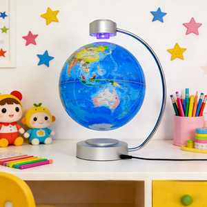 Globe à lévitation magnétique de 20 cm, lumineux, rotation automatique, ornement 3D en résine PLA, technologie Sense, <span class=keywords><strong>pour</strong></span> la décoration de bureau - Product Image 5
