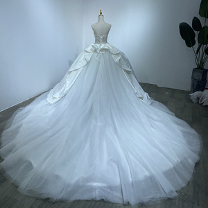 Robe de mariée à épaules dénudées, nouvelle collection 2024, avec sequins et perles, corset, robe de bal, Wm04 - Product Image 3
