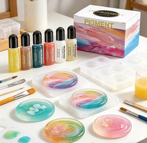 Ensemble de pigments de résine Morandi, colorant silicone hautement concentré pour résine époxy/UV, artisanat DIY non toxique et jouets squishy - Product Image 1