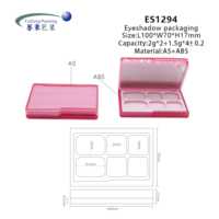 Palette de fards à paupières personnalisée avec logo, vide, 6 compartiments, rectangulaire, avec couvercle transparent, contenants cosmétiques en plastique, marque privée, maquillage