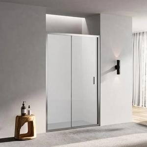<span class=keywords><strong>Mampara</strong></span> <span class=keywords><strong>de</strong></span> Ducha <span class=keywords><strong>de</strong></span> Vidrio Templado con una Puerta Fija y una Corredera, <span class=keywords><strong>de</strong></span> Aleación <span class=keywords><strong>de</strong></span> Aluminio Resistente a la Oxidación - Product Image 6