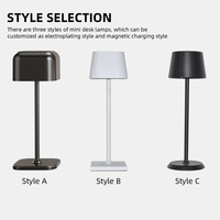 Lampe de chevet LED à intensité variable de qualité supérieure pour l'hôtellerie moderne, les salles à manger haut de gamme, les chambres d'hôtel, les cadeaux de luxe, lampe de table miniature rechargeable