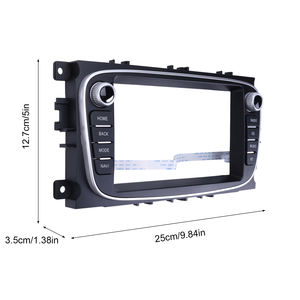 Cadre de façade d'autoradio 7 pouces pour <span class=keywords><strong>Ford</strong></span> <span class=keywords><strong>Focus</strong></span> / Mondeo / S-MAX (2006-2011) (Noir Mat) Kit de tableau de bord pour unité Android Fusion Vente en gros - Product Image 6