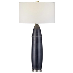 Mid-Century Modern Tall <b>Buffet</b> <b>Table</b> Lamp with Brass Stem & White Marble Base | Sleek Elegant Lighting for Open Spaces - Product Image 4