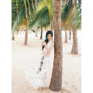 Ensemble de bikini et robe longue de plage style féerique, dos nu, décolleté plongeant, <span class=keywords><strong>sexy</strong></span>, pour séance photo, esthétique estivale - Product Image 5