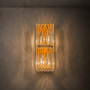Modern Crystal Wall <b>Sconce</b> Brass Wall Lamp with K9 Crystal LED Amber Shade Luxury Bedroom Living Room Hallway Hotel - Product Image 3
