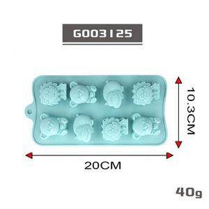 Moule en silicone personnalisé pour bonbons en forme d'animaux adorables, 10 cavités, silicone de qualité alimentaire - Product Image 3