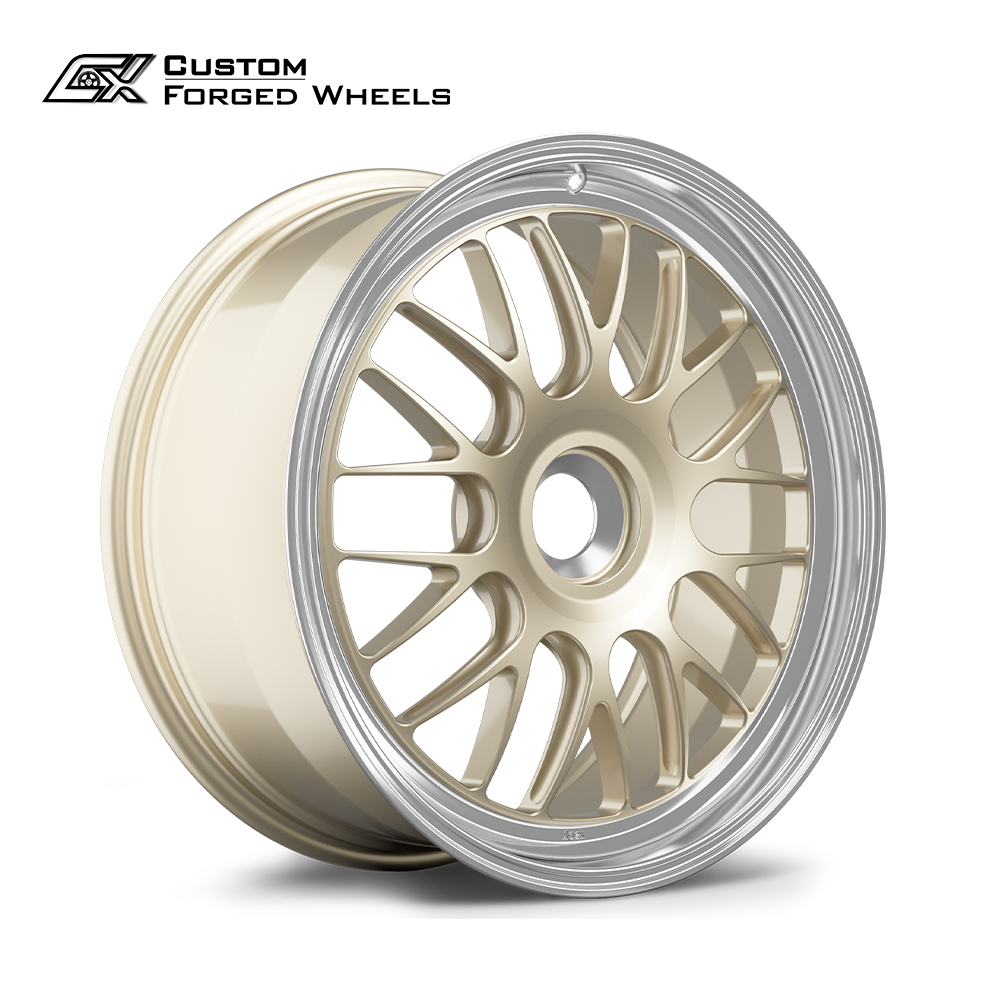 Cierre central dorado brillante