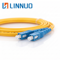SC/UPC SC/UPC SM SX Kabel Serat Optik 3.0Mm PVC 3M Simplex Jumper untuk FTTH ONT Modem Wall Outlet Patch Lead