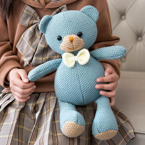 Greenmart Design personalizzato in lana lavorato a maglia Baby Doll lenitivo Fawn <span class=keywords><strong>elefante</strong></span> e coniglio giocattolo di peluche fatto a mano con imbottitura in cotone PP - Product Image 2