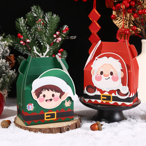 Giáng sinh hộp quà tặng với xử lý, dễ dàng gấp Snack bao bì cho cookie, lễ hội kỳ nghỉ trang trí hiện tại Pastry Hộp quà tặng năm mới - Product Image 1