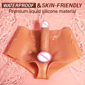 Pantaloni con Dildo Realistico Indossabile per Uomini e Donne Lesbiche, Morbidi Pantaloni con Dildo per Sesso Anale e <span class=keywords><strong>Masturbazione</strong></span> Femminile - Product Image 3