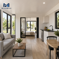 Maison conteneur pliable MJIAMJU, intérieur moderne du milieu du siècle, entièrement personnalisable, maison modulaire, utilisation hôtelière, cuisine respirante