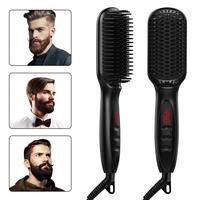Brosse à lisser Lisseur de barbe pour hommes Brosse à lisser électrique