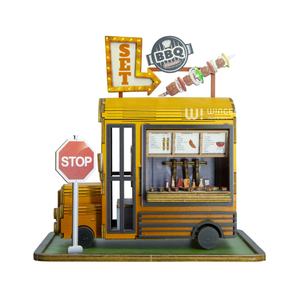 Attach Acrylic Dust Cover Handmade <strong>Kit</strong> Dolls House Miniature <strong>Kit</strong> Wholesale 3d Jigsaw Wood Puzzle <strong>Diorama</strong> Toy for Kids - Product Image 5