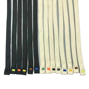 Custom black and white color flat cotton rope guard clothes fitted with decorative cotton rope cord