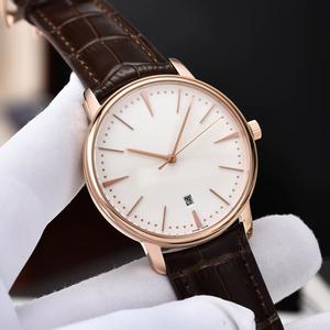 Reloj de pulsera para hombre, esfera blanca, caja de acero en oro rosa, movimiento automático, función de fecha, edición limitada de lujo, nuevo modelo 2026 - Product Image 2