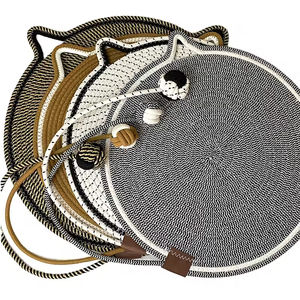 Tapis à gratter pour chat en coton tressé, tapis intégré pour jouer et dormir, arbre à chat résistant à l'usure pour toutes les saisons, nid universel pour chat - Product Image 1