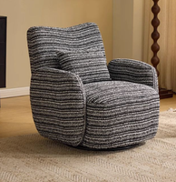 Fauteuil de détente et chaise longue pivotante à 360 degrés, surdimensionnée et confortable, avec repose-pieds, pour salon - Vente en gros