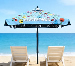 Muebles de Exterior Modernos de Acero Impermeables de 2*2M con Borlas para Uso en Hoteles DC-UM-207 Tela de Poliéster de Doble Capa de 200g DC-UM- - Product Image 1