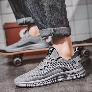 Chaussures de course confortables pour hommes à semelle extérieure en caoutchouc souple, légères, respirantes, en maille, à enfiler, à bout rond, tendance - Product Image 3