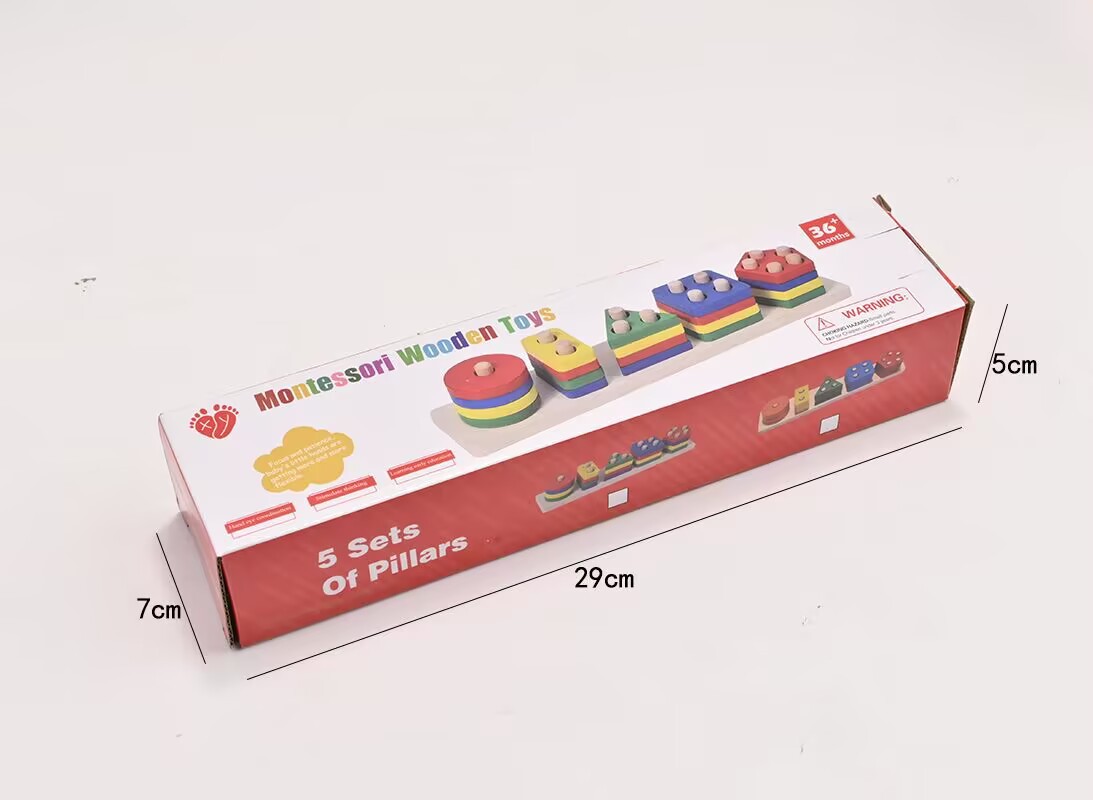 กล่องสีแบบคอลัมน์ 5 ชุดยาว