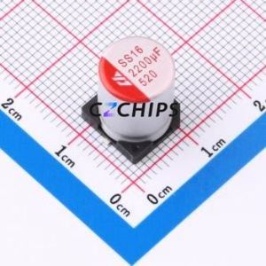 Condensador Sólido SMD SS222M160G12R7R1Z00ZZ, D10xL12.7mm (Capacitancia: 2200uF) (Precisión: 20%) (Voltaje Nominal: 16V) - Product Image 1