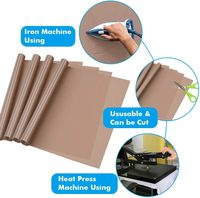 Feuilles de PTFE pour presse à chaud, rouleau de papier PTFE antiadhésif réutilisable pour transfert thermique par sublimation, HTV thermocollant, cuisson