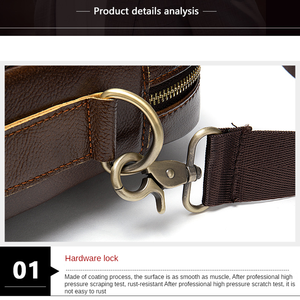 Serviette d'affaires <span class=keywords><strong>en</strong></span> <span class=keywords><strong>cuir</strong></span> étanche pour hommes, mallette multifonctionnel mince et légère avec logo personnalisé, sac pour <span class=keywords><strong>ordinateur</strong></span> portable, offre spéciale, - Product Image 5