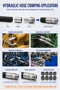 Machine à sertir les flexibles hydrauliques industriels avec matrices interchangeables - Product Image 6