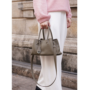 Bolso de Mano de Cuero Genuino, Diseño Simple y Versátil, para Mujer, Primavera 2026 - Product Image 3