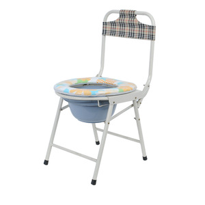 <b>Folding</b> <b>Commode</b> Chair With Seat And Bucket For Elderly And Pregnant Women Home Use - Product Image 2